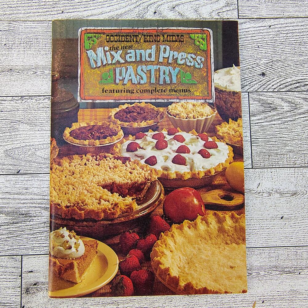 Mix and Press Pastry Occident King Midas Vintage Cookbook Booklet VERY GOOD
